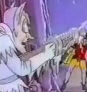 Icicle shooting his freezer gun in Super Friends.