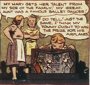 Mary from Adventure Comics #104 and her mother as they appears in the comics.
