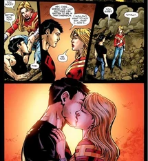 Conner and his soulmate, Cassandra Sandsmark, Wondergirl.
