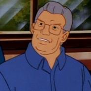 Alan Oppenheimer as the voice of Jonathan Kent in the Ruby Spears Superman animated series (1988).