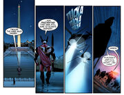 A S.W.A.T. team attacks Hades and Felix Faust at the Lincoln Memorial.