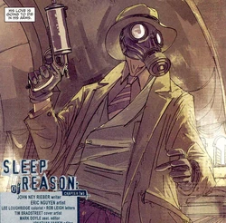 Wesley Dodds/Sandman as he appears in the comics.