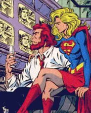 "Lex Luthor II" and Supergirl in the comics.