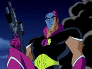 Bruce McGill as the voice of Eclipso (and his host General McCormick) in Justice League.