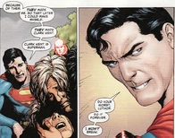 Clark tells Lex it's because of the Kent family that made him into the Superman he became.