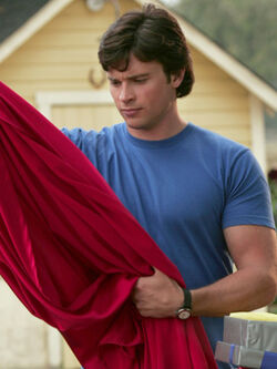 Clark admiring the cape.