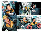 Cosmic Boy and Saturn Girl undercover on New Krypton.