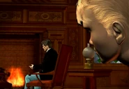 Robert Queen in one of the rooms of the Queen mansion