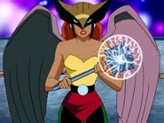María Canals Barrera as the voice of Shayera Hol/Hawkgirl in Justice League and Justice League Unlimited.
