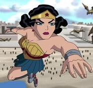 Lucy Lawless as the voice of Wonder Woman in Justice League: The New Frontier (2008).