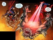 LOSH Smallville s11 169-adri280891.jpg (418 KB) Superman fires the heat vision at Doomsday.