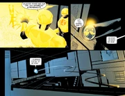 Skeets watches the Yellow Lanterns.