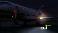 The Queen Industries Jet in the night