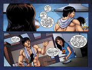 Clark and Lois in their apartment.