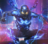 Xolo Maridueña as Jaime Reyes/Blue Beetle in the upcoming Blue Beetle film