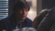 Clark visits Chloe after her scare.