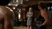 Chloe confronts Tess at the Luthor Mansion.