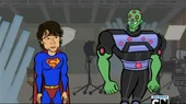 Brainiac complaining about Clark's sarcasm.