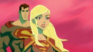 Supergirl (Molly C. Quinn) and Superman (Matt Bomer) in Superman: Unbound.