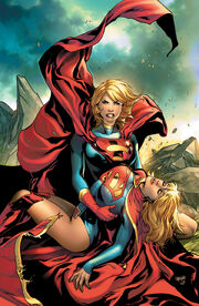 Supergirl and the Supergirl of Earth 2 (Power Girl).