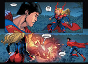 An enraged Kara destroys one of EarthGov's ships with her heat vision.