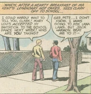 Pete Ross talking about Mary Lou in Superboy (Volume 2) #40.