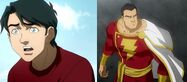 Zach Callison and Jerry O'Connell as the voices of Billy Batson and Captain Marvel respectively in Superman/Shazam!: The Return of Black Adam.