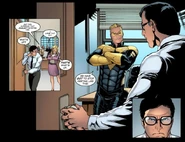 Clark wears his glasses at the Daily Planet and encounters Cat Grant and Booster Gold in "Argo"
