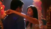 Clark and Lois dance at the homecoming.
