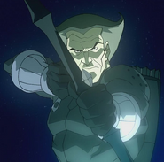 Malcolm McDowell as the voice of Merlyn in DC Showcase: Green Arrow.