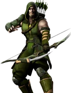 Alan Tudyk as the voice of Oliver Queen/Green Arrow in Injustice: Gods Among Us.