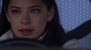 Lana drives home in the storm.