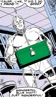 Blue Matt as he appears in the comics.