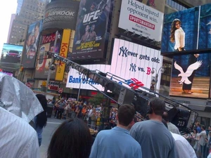 Filming in Times Square