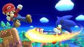 Mario et Sonic s'affrontant dans les airs