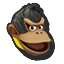 Icône Donkey Kong noir U