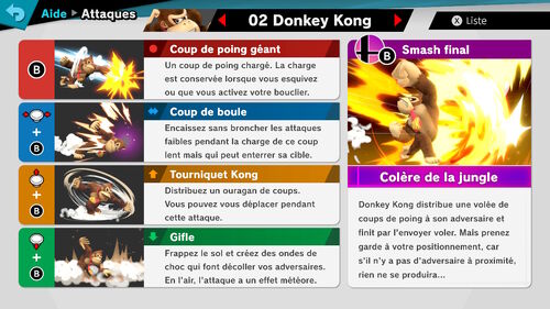 Attaques ultimate donkey kong