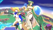 Phosphora et Palutena sur le stage Ville & centre-ville.