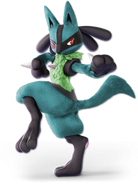 Art Lucario bleu vert Ultimate