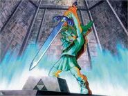 Link Enfant retirant l'Épée de Légende de son piédestal