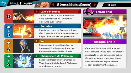 Attaques Dracaufeu Ultimate