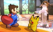 MarioMoquerie SSB43DS.png (521 kio) Mario effectuant une moquerie sur Pikachu