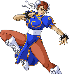Chun-li 💙 When I was younger, I remember playing street fighter 2 with my  older brother. My favourite character was Chun-li, she was
