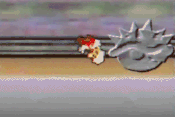Metal Bowser's punch in the 2006 series.