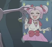 The Anime Woman Poster in Mole Man's Room 	