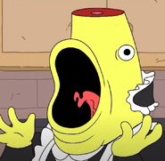 Charlie after he got his nose ripped off by James.