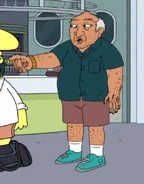 Guy At The Airport Pointing.