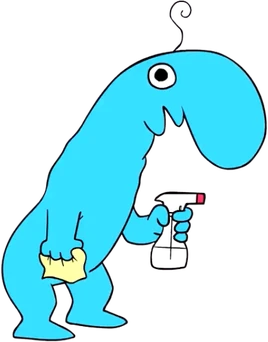 Blue Janitor Dude