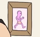 framed picture of him