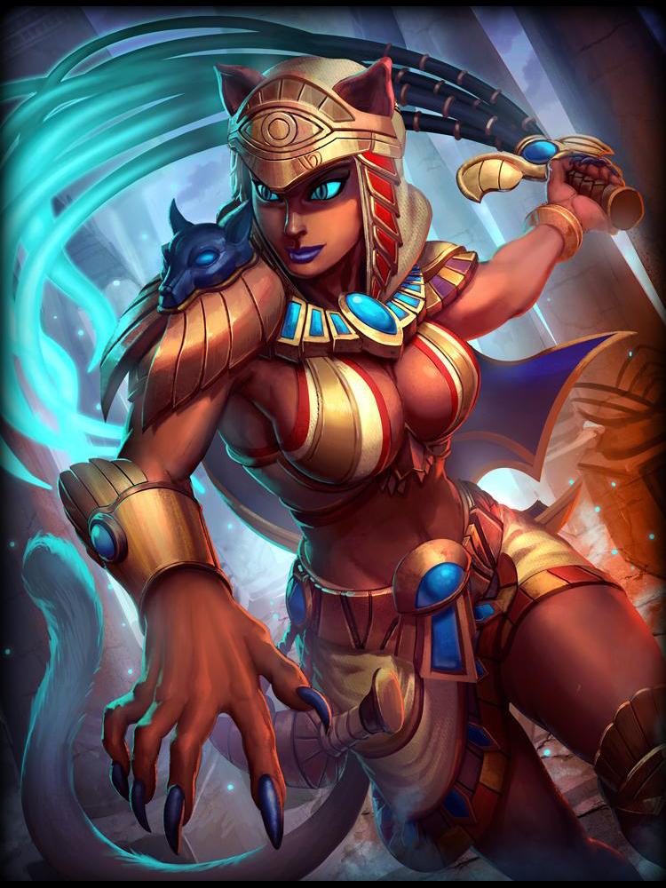 Bastet, Goddess of Cats, is an Assassin of the Egyptian pantheon in Smite. 